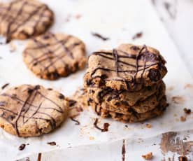 Biscotti alle arachidi con gocce di cioccolato (vegan)