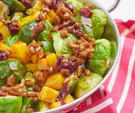 Cranberry-Pecan Brussels Sprouts