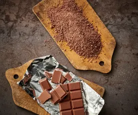 Chocolate con leche rallado fino (polvo de chocolate, 250-300 g)