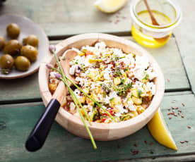 Salade de courgette aux olives et feta