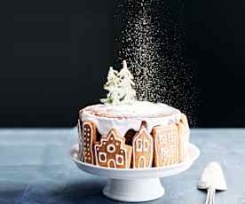 Bolo de chocolate e especiarias de Natal
