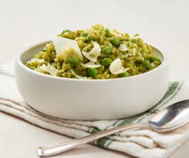 Risotto with Spinach and Peas