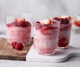 Raspberry and Strawberry Mousse
