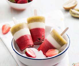 Kolorowe lody na patyku