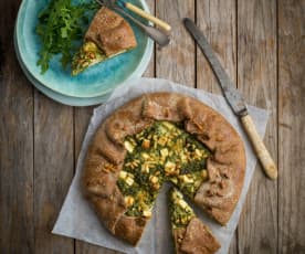 Spinach and feta galette