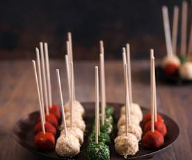 Kolorowe kulki z kurczaka