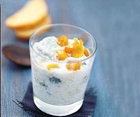 Mousse au roquefort, poire et gingembre