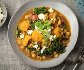 Chickpea, Squash and Kale Stew