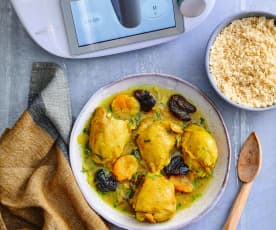 Tajine de poulet aux pruneaux et aux abricots secs