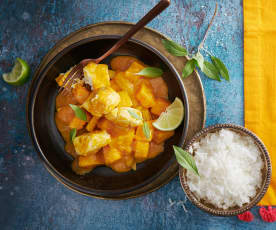 Curry di zucca con pesce