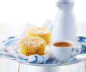 Muffins con crema de avellana y chocolate