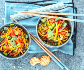 Curry de légumes façon wok