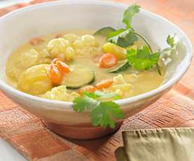 Warzywne curry z mleczkiem kokosowym