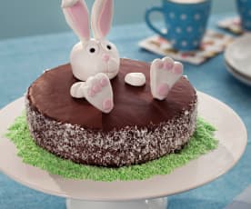 Coconut and Chocolate Easter Cake