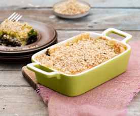 Kremowe gratin z jarmużu