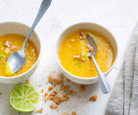 Soupe de mangue au citron vert