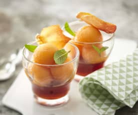 Verrine de gelée de porto au melon
