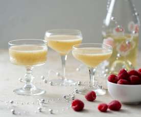 Lychee sorbet cocktail