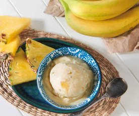 Gelato banana e ananas