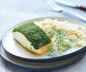 Filet de lieu jaune en croûte d'aneth