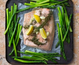 Simple steamed salmon
