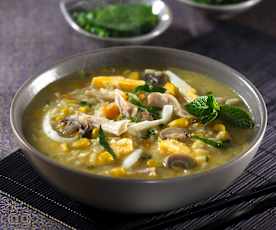 Soupe de riz asiatique, façon porridge