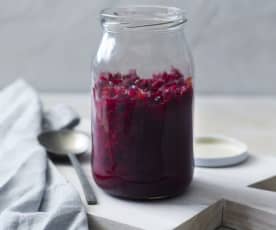Fermented beetroot and apple salsa