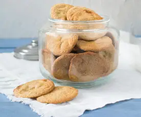 White chocolate and cardamom buckwheat cookies