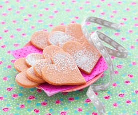 Cœurs sablés rose