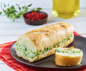 Barra de pan con formaggio