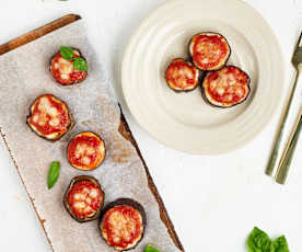 Mini pizzas de berenjena