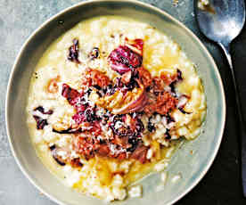 Risotto à la saucisse et à la trévise