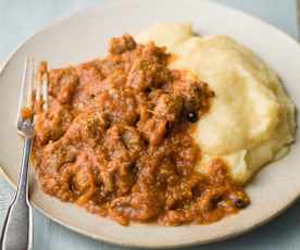Mixed Meat Stew with Polenta - Spezzatino misto con polenta