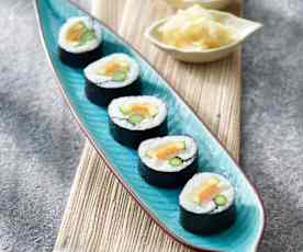 Vegetarische Sushi-Rolle