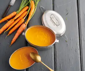 Sopa fria de cenoura e gengibre
