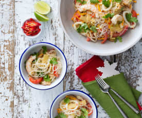 Thai noodle and seafood salad