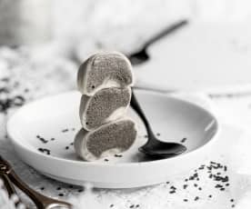 Black sesame mochi ice cream