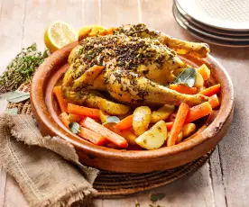Pollo al forno con verdure e patate