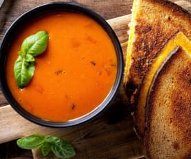 Tomato Soup with Grilled Cheese Second Bowl