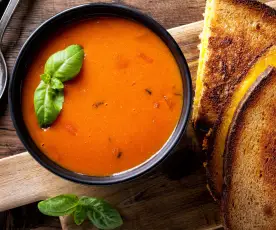 Tomato Soup with Grilled Cheese Second Bowl