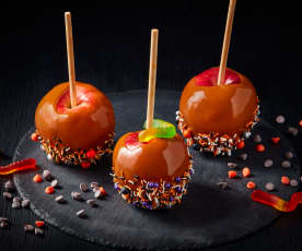 Spooky Caramel Apples