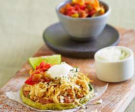 Cactus Cornbreads (Sopes) and Chicken