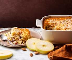 Riz au lait gratiné aux pommes