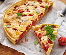 Quiche al mascarpone e pomodori