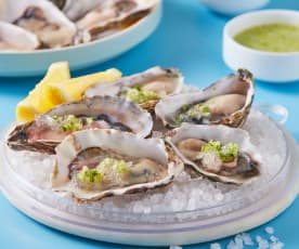Oysters with Lime Granita
