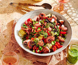 Mediterranean octopus salad