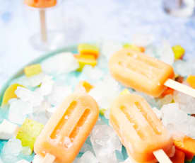 Coconut and Papaya Popsicles