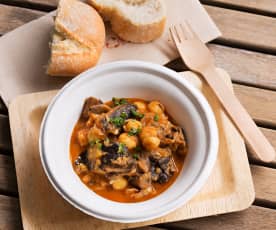 Vegan Chickpea and Mushroom Stew
