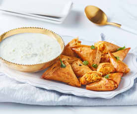 Turkey Curry Phyllo Triangles