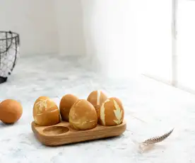 Golden Brown Dyed Eggs